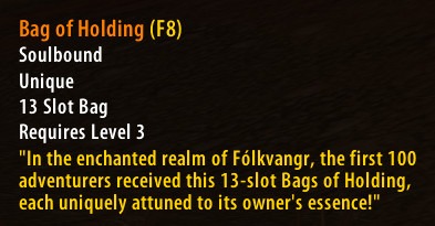 13 Slot Bag for World of Warcraft Vanilla