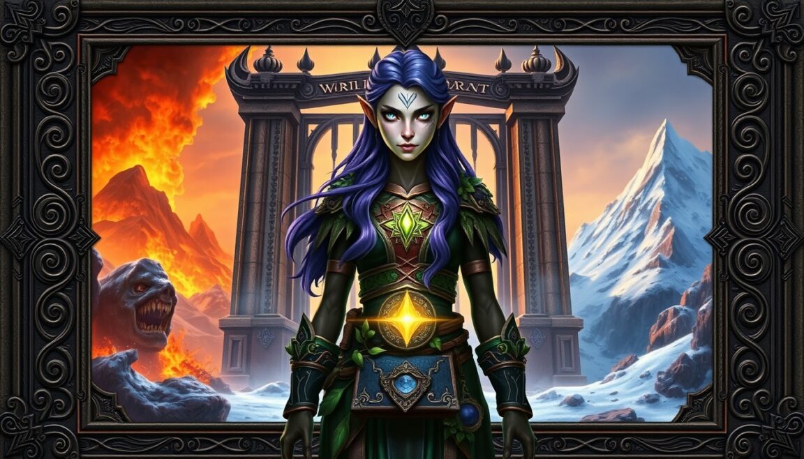 Aritzaga, a skilled night elf druid, embarks on a dangerous journey through Azeroth's perilous landscapes to deliver a powerful artifact to Ironforge. A tale of courage and survival.